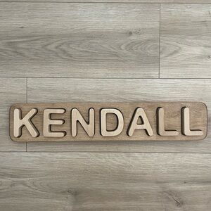 Wooden Name Puzzle- Kendall